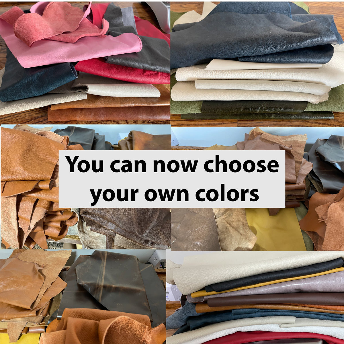Now You Can Choose Your Leather Scrap Colors! β Leather Lady NC